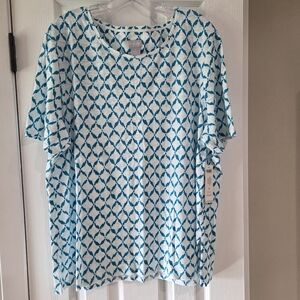 Chico's Women's Short Sleeve Button Back Top - Size 16/XLarge - NWT